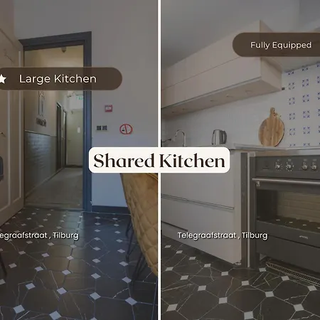 Apartman Petite With Wifi, Ac, And Shared Kitchen Tilburg